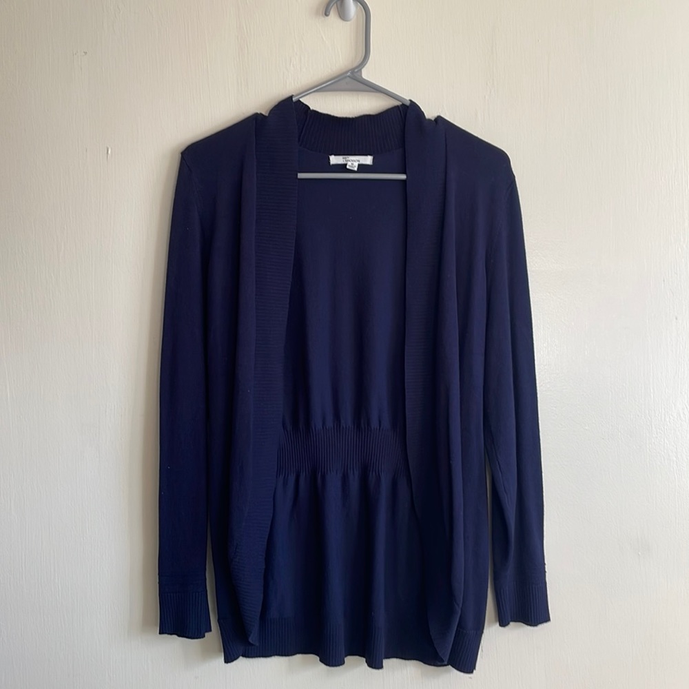Navy blue cardigan  89th Madison size medium. Great condition.